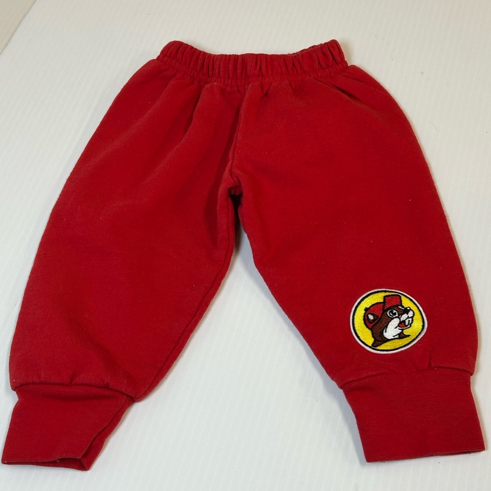 Buc-ees Baby 3-6 Months Red Beaver Jogger Sweatpants
